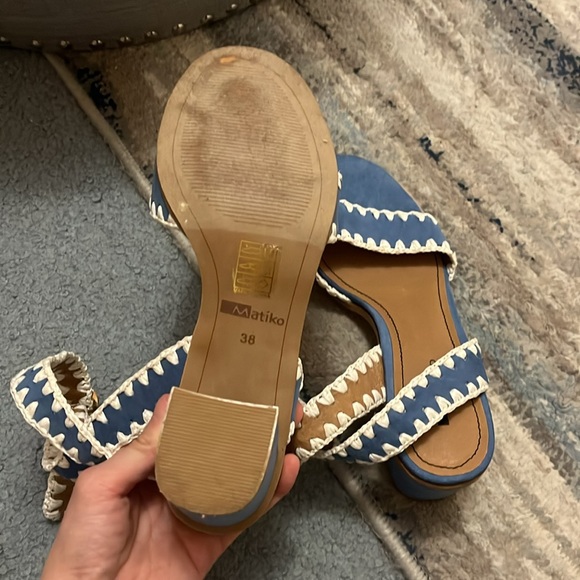 Anthropologie Matiko Melanie Leather Heel Sandals - Picture 9 of 10